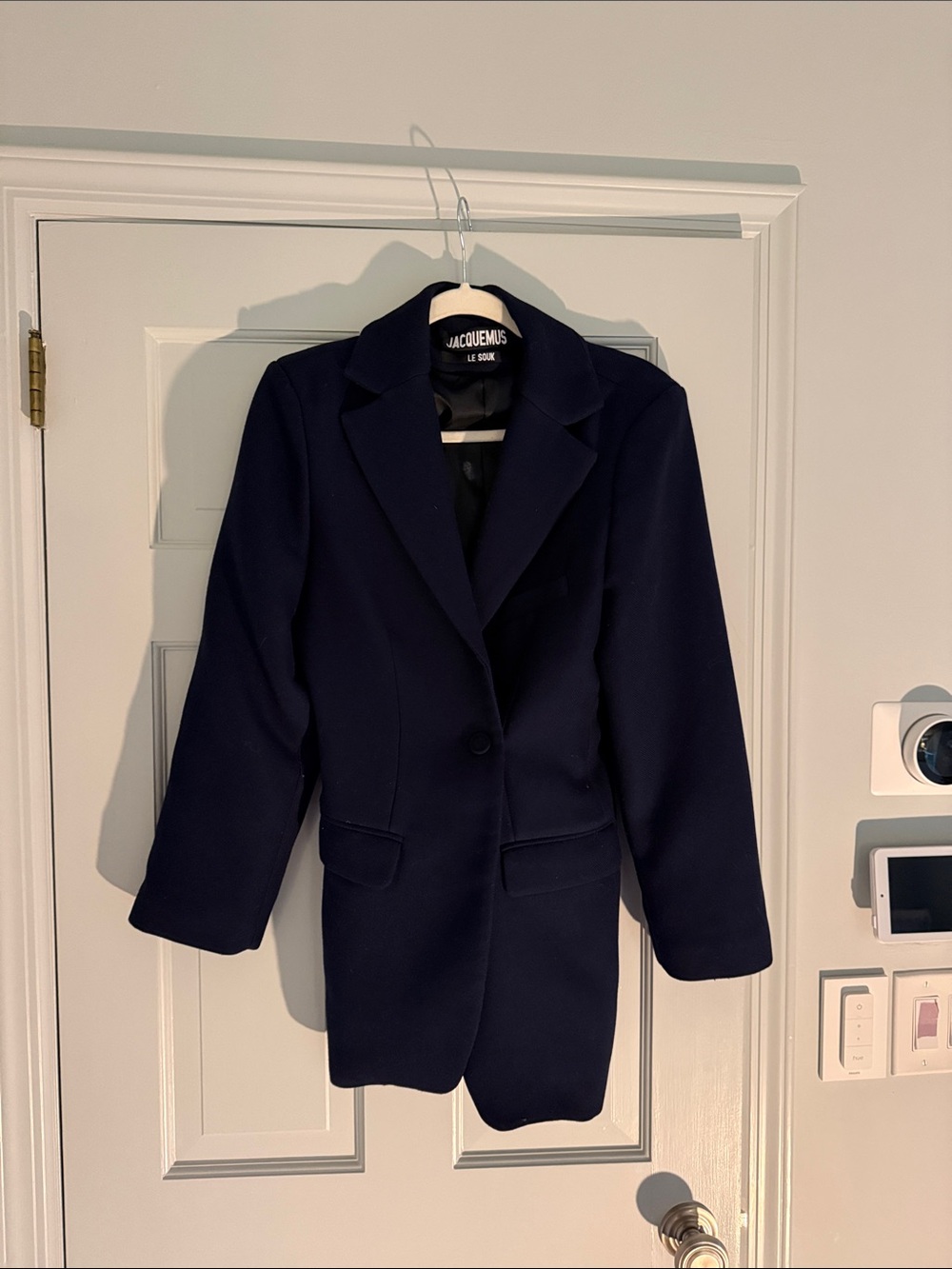 Jacquemus Dark Navy Tailored Single-Breasted Blazer - Picture 3 of 9